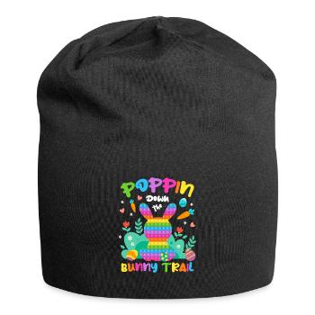 Poppin Down The Rabbit Trail Rabbit Pop It Egg - Jersey-Beanie - Schwarz - Vorne