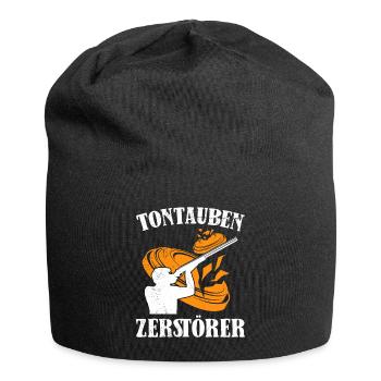 Tontauben Zerstörer Tontaubenschießen - Jersey-Beanie - Schwarz - Vorne