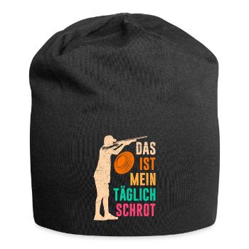 Das ist mein täglich Schrot Tontaubenschießen - Jersey-Beanie - Schwarz - Vorne