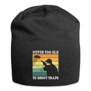 Never too old to Shoot Traps Clay Pigeon Shooting - Jersey Beanie - black - Front
