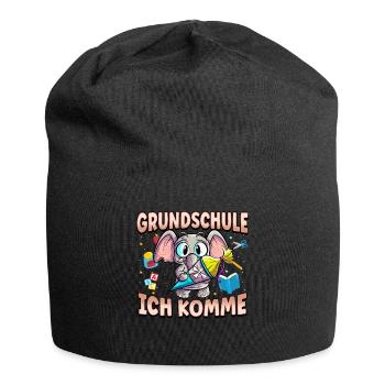 Grundschule Ich Komme Ein Schulkind Einschulung - Jersey-Beanie - Schwarz - Vorne