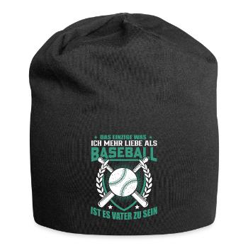 Baseball was ich mehr liebe Vater sein Spruch - Jersey-Beanie - Schwarz - Vorne