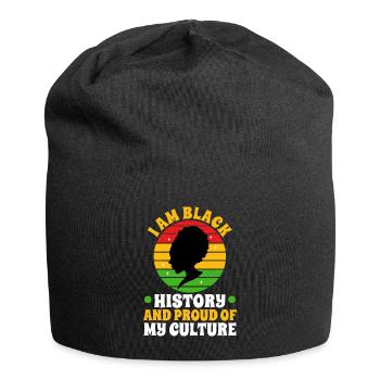 I am black history and proud of my Culture - Jersey-Beanie - Schwarz - Vorne