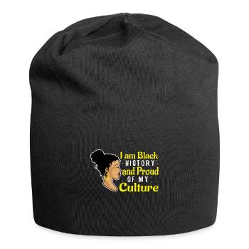 I am black history and proud of my Culture - Jersey Beanie - black - Front