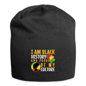 I am black history and proud of my Culture - Jersey-Beanie - Schwarz - Vorne