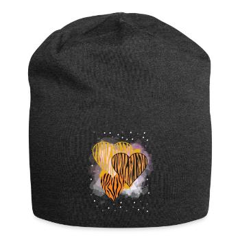 Wildcat Heart Design - Jersey Beanie - charcoal grey - Front
