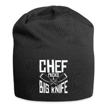 Chef Grand Couteau Coupant des repas de cuisson - Bonnet en jersey - noir - Devant