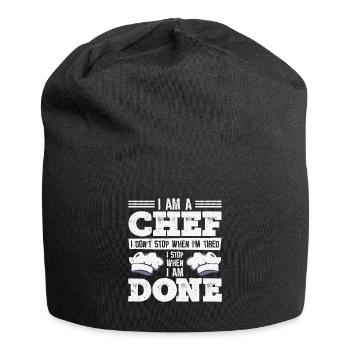 Chefkoch Kochen Mahlzeiten Kulinarische Köche - Jersey-Beanie - Schwarz - Vorne