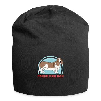 Basset Hound Dad Owner Dog Owner Gift - Jersey Beanie - black - Front