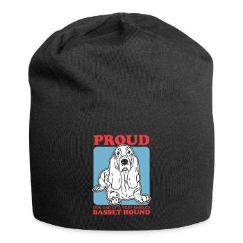 Basset Hound Dad Dog Dad Dog Owner Gift - Jersey Beanie - black - Front