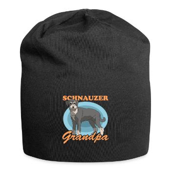 Schnauzer Grand-père Chien Propriétaire de chien Cadeau - Bonnet en jersey - noir - Devant