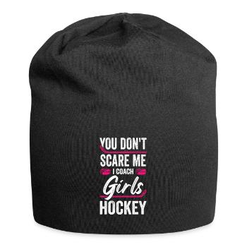 Cadeau d’entraîneur d’équipe féminine de hockey sur glace - Bonnet en jersey - noir - Devant
