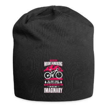 Mountainbiker Ehefrau Frau Geschenk - Jersey-Beanie - Schwarz - Vorne