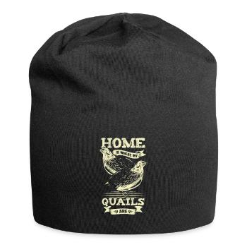 Cadeau d’éleveur d’animaux éleveur de cailles - Bonnet en jersey - noir - Devant