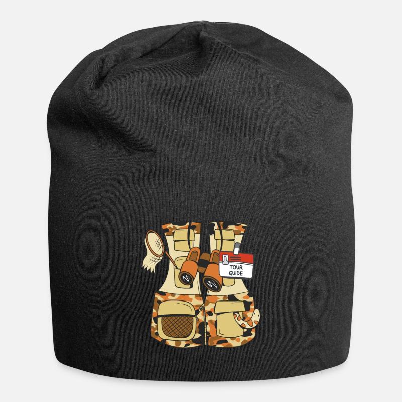 Tour Guide Funny Vest - Jersey Beanie - black