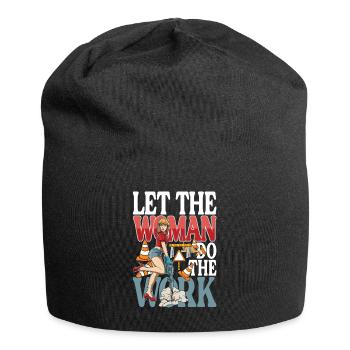 Let The Woman Do The Work - Jersey-Beanie - Schwarz - Vorne