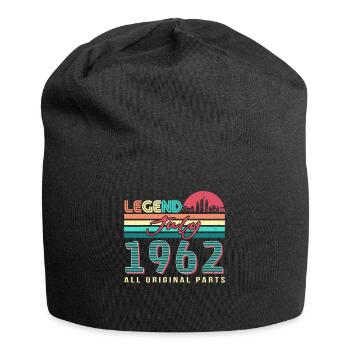 60 Lebensjahre Im Juli 1962 - Jersey-Beanie - Schwarz - Vorne