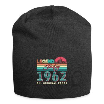 60 Lebensjahre Im Juli 1962 - Jersey-Beanie - Anthrazit - Vorne