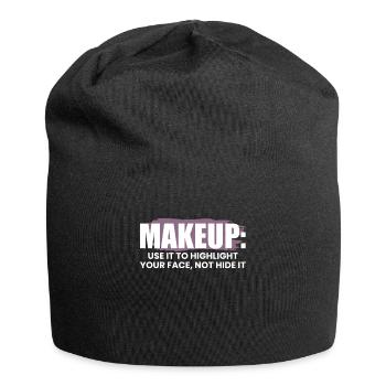 Makeup Artist Spruch Geschenk - Jersey-Beanie - Schwarz - Vorne