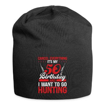 50 ans Chasseur 50e anniversaire Idée pour la chasse - Bonnet en jersey - noir - Devant