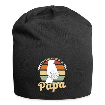Zuverlässig Vater Vati Papa - Jersey-Beanie - Schwarz - Vorne
