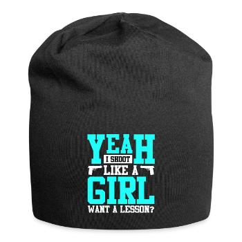 Girl Shooting Damen Tontaubenschießen - Jersey-Beanie - Schwarz - Vorne