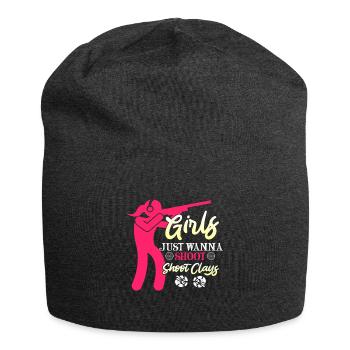 Girls möchten Tontaubenschießen Damen - Jersey-Beanie - Anthrazit - Vorne
