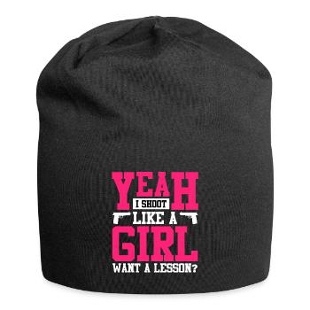 Girl Shooting Damen Tontaubenschießen - Jersey-Beanie - Schwarz - Vorne