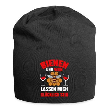 Wein Imker Biene Bienen - Jersey-Beanie - Schwarz - Vorne