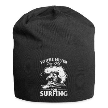 Wave Surfer Wassersurfer Zum Surfen bist du nie zu - Jersey-Beanie - Schwarz - Vorne