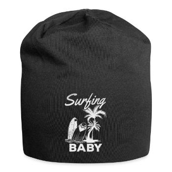 Famille Surfboard Surf Wave Surfer I Baby - Bonnet en jersey - noir - Devant