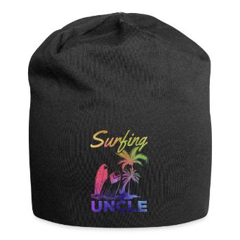 Wave Surfing Onkel Surfen Onkel Surfboard Surfer - Jersey-Beanie - Schwarz - Vorne