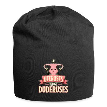 Uteruses Before Duderuses - Jersey-Beanie - Schwarz - Vorne