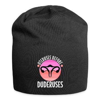 Uteruses Before Duderuses - Jersey-Beanie - Schwarz - Vorne