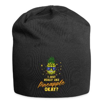 Ananas Tshirt Herren Kinder Damen Hawaii - Jersey-Beanie - Schwarz - Vorne