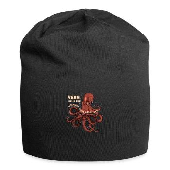 Meeresbiologie Qualle Ozean Wal Krabbe Tintenfisch - Jersey-Beanie - Schwarz - Vorne