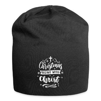 Christianity God Jesus Gift Church Religion - Jersey Beanie - black - Front