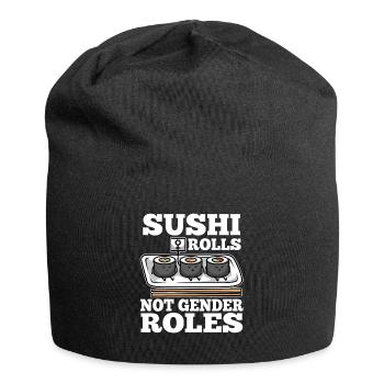 Rouleaux de sushi pas les rôles de genre - Bonnet en jersey - noir - Devant