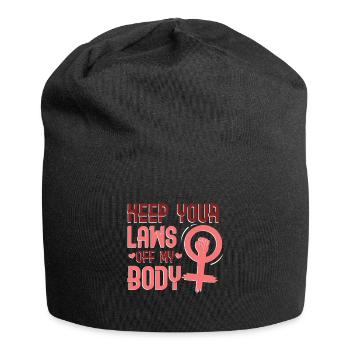 Gardez vos lois hors de mon corps - Bonnet en jersey - noir - Devant