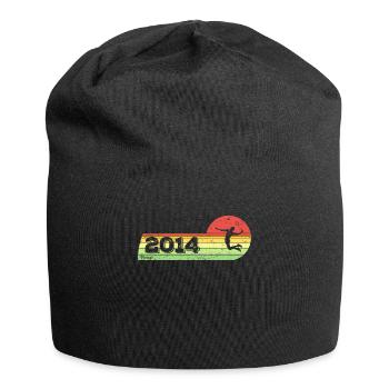 Federball Spieler Jahrgang 2014 Geburtstag game - Jersey-Beanie - Schwarz - Vorne
