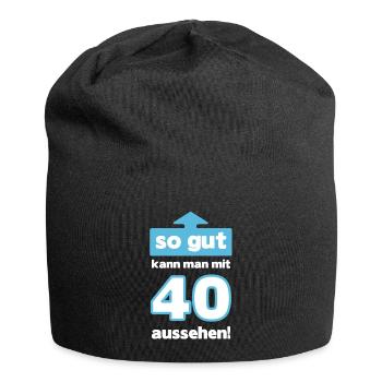 40 Geburtstag Mann Frau Lustig 40 Jahre - Jersey-Beanie - Schwarz - Vorne