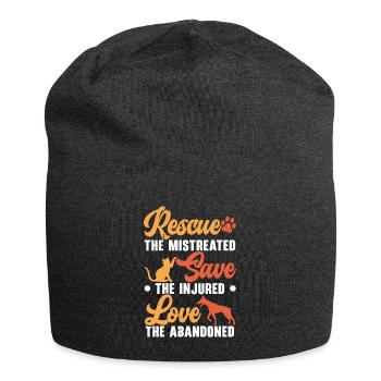Tierpflege Tierretter Tierrechte - Jersey-Beanie - Anthrazit - Vorne