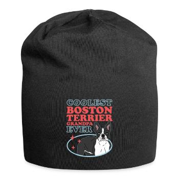 Boston Terrier Grandpa | Hundebesitzer Geschenk - Jersey-Beanie - Schwarz - Vorne