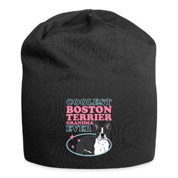 Boston Terrier Grandma Hundebesitzerin Geschenk - Jersey-Beanie - Schwarz - Vorne
