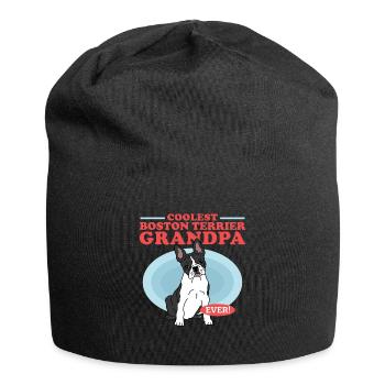 Boston Terrier Grandpa Hundehalter Geschenk - Jersey-Beanie - Schwarz - Vorne
