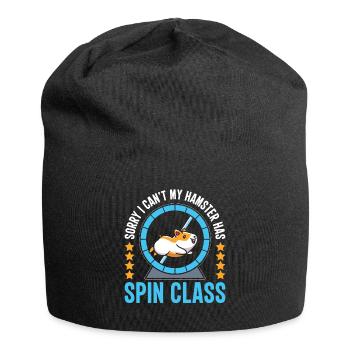 Pris par hamsters Mon jolie idée cadeau de hamster - Bonnet en jersey - noir - Devant