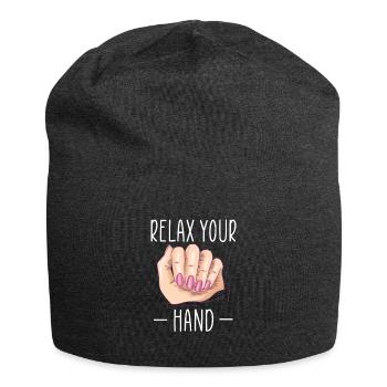 Détendez votre artiste des ongles à la main - Bonnet en jersey - charbon - Devant