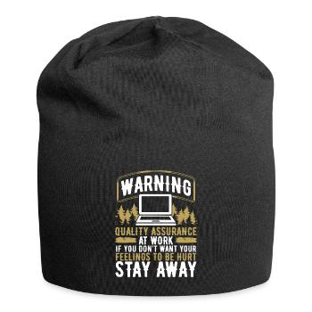 Test du code d’assurance qualité au travail - Bonnet en jersey - noir - Devant