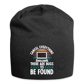 Quality Assurance Vintage Bugs Code Testing QA - Jersey Beanie - black - Front