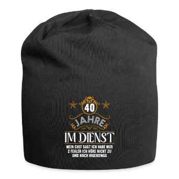 40 Jahre im Dienst 40 Jähriges Dienstjubiläum - Jersey-Beanie - Schwarz - Vorne